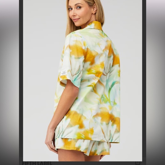 NWT SET - The Fifth Label organic script top & shorts graffiti floral - small - Picture 3 of 9